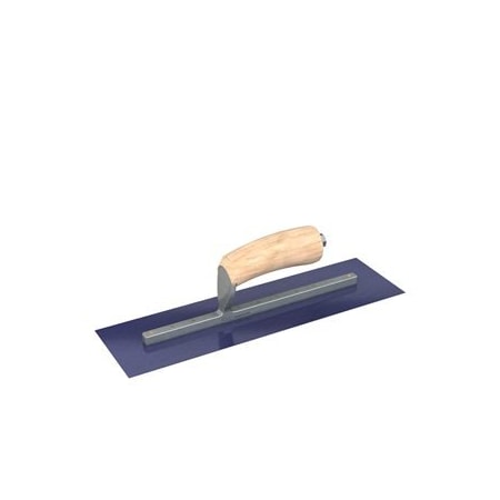 Steel City Trowels By Bon Bon 66-178 Finish Trowel, Square, Blue Steel, 14 X 4, Wood 66-178
